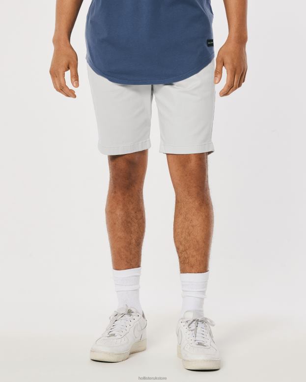 Bottoms Hollister Men Twill Jogger Shorts 9\\ 488201204 Light Grey